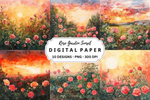 Download Rose Garden Sunset Background - Sunset background Collection