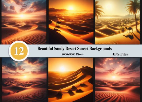 Download Beautiful Sandy Desert Sunset Background - Premium Resources
