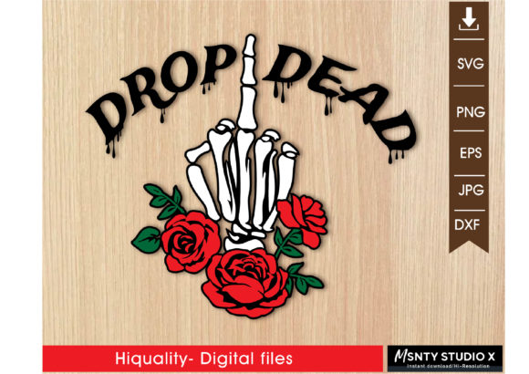 Download Drop Dead Svg ,Bones Middle Finger Svg - Finger Collection