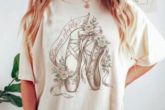 Download Ballet Shoes Dance Softly Floral Png - Dance Collection