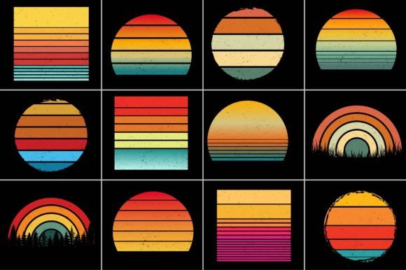 Download Retro Grunge Vintage Sunset Background - Sunset background Collection